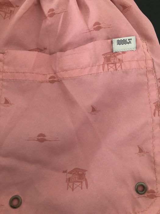 Calções de banho, com bolsos, elastico e atilhos