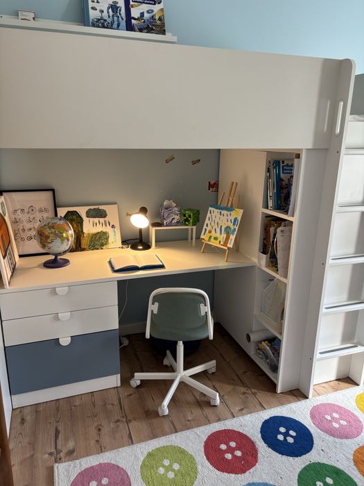 Łóżko na antresoli IKEA Smastad 90x200