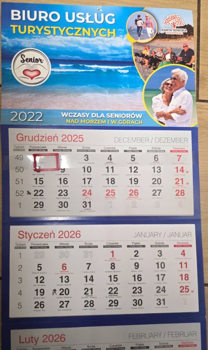 Kalendarz na ścianę Nat 2026
