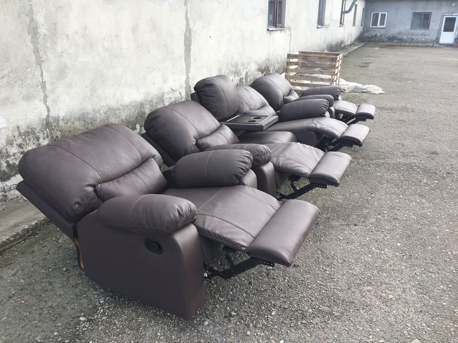 Комплект диван штучна шкіра екокожа, розкладний диван мягкі крісла