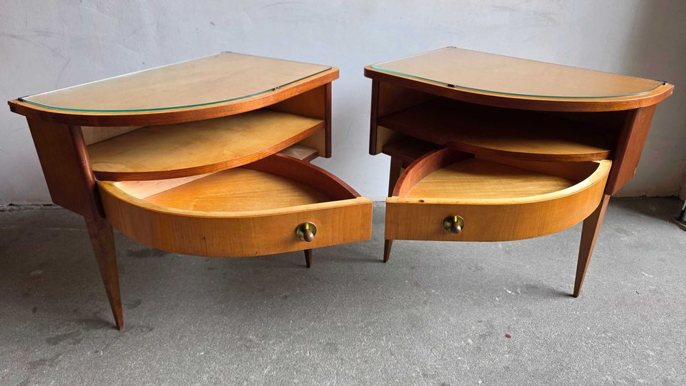 Para unikatowych szafek nocnych – Vintage lata 60. / Styl Mid-Century Modern