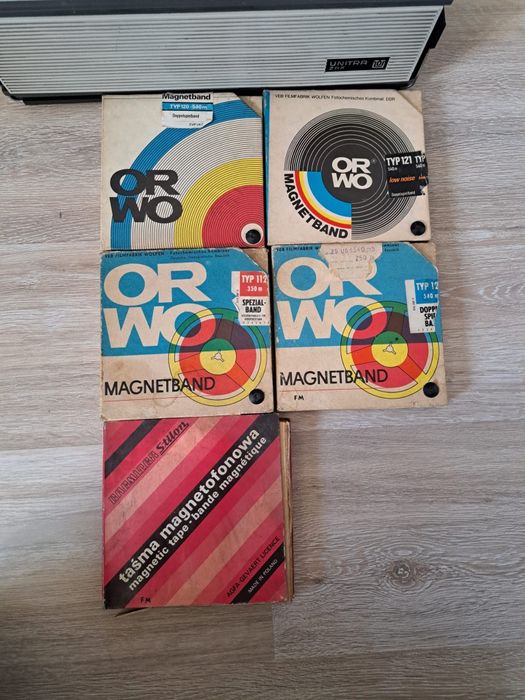 Magnetofon szpulowy sprawmy plus kasety Unitra ZetK140