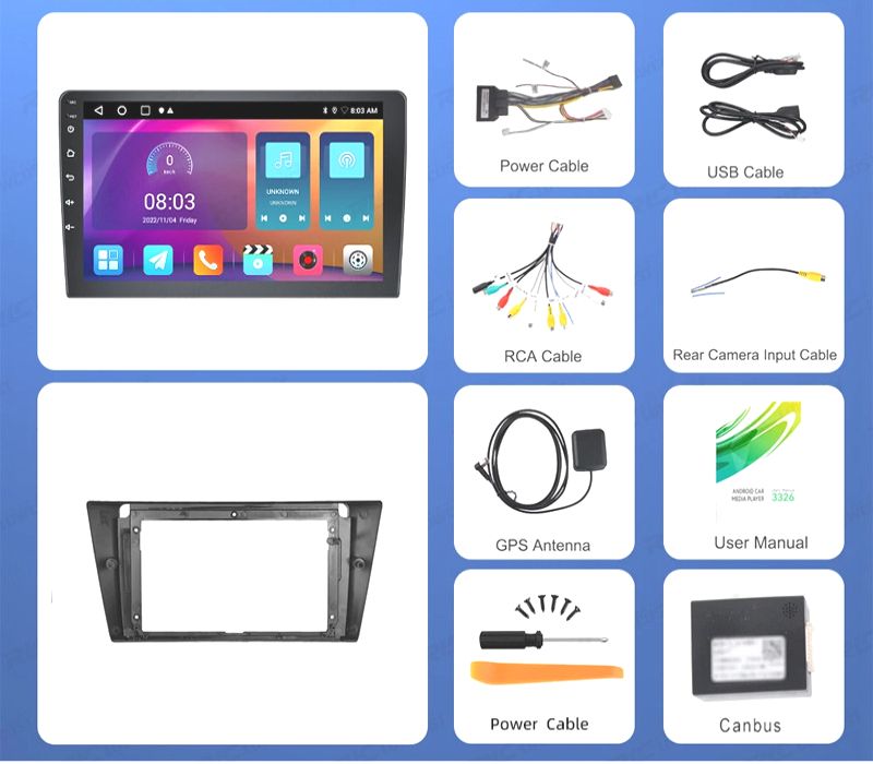 RÁDIO GPS ANDROID 13 BMW E90 / E91 / E92 / E93 05-14