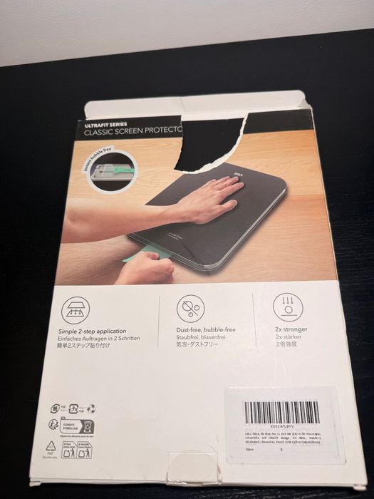 Protetor de ecrã para iPad Pro de 11 polegadas M5/M4 (2025/2024), vidro temperado 9H com bandeja UltraFit, anti-riscos, transparente HD