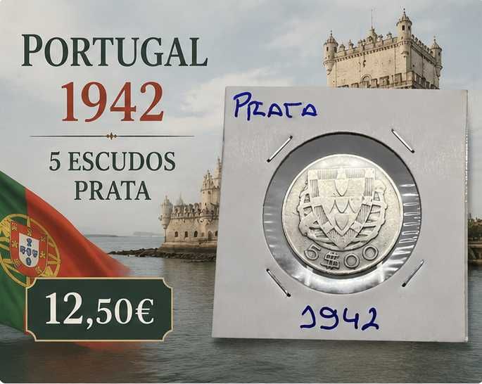 Portugal 1942 - 5 Escudos Prata