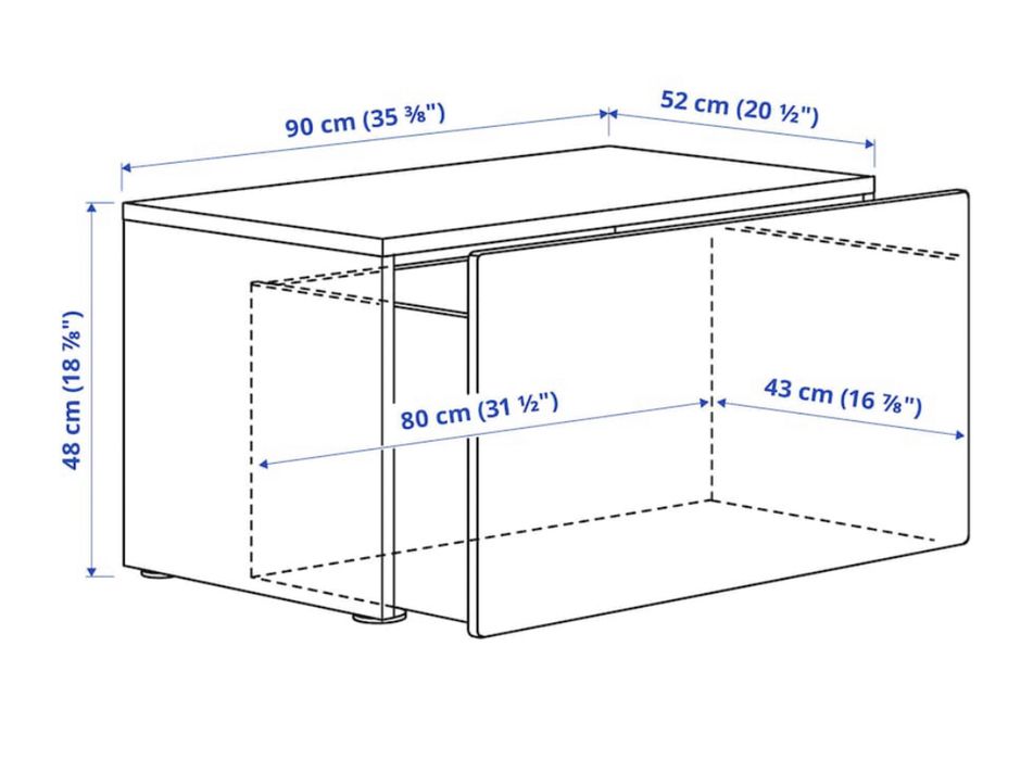 Banco/báu com rodas IKEA