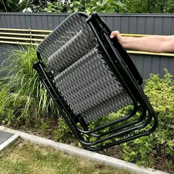 Садовое Кресло Шезлонг с подстакаником. Лежак розкладний пля