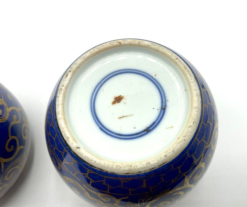 Par de potes porcelana chinesa seculo XIX