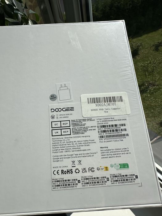 Tablet Doogee V PAD Vision 5g 32/256 Gb Dual Sim