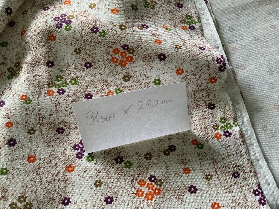 Tkanina NOWY kupon 290x91 cm POLSKI LEN vintage PRL z lat 70