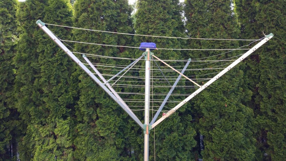 Duża suszarka ogrodowa aluminiowa 4 ramienna