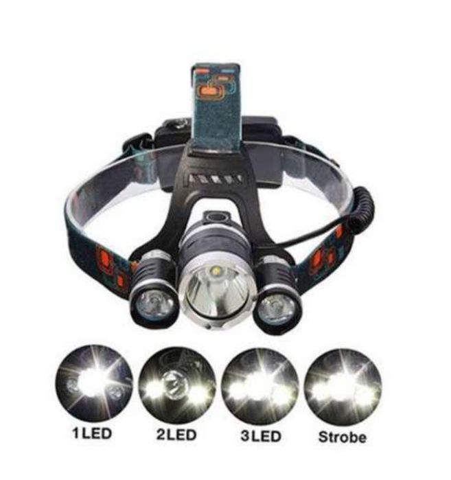 Налобный фонарь Налобний ліхтар Bailong Rj-3000 T6 на 3 LED лампи