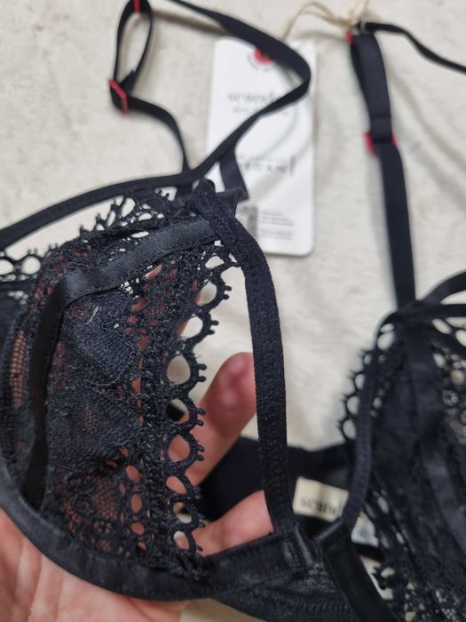 Scandale eco lingerie, biustonosz koronkowy czarny, rozmiar 75E