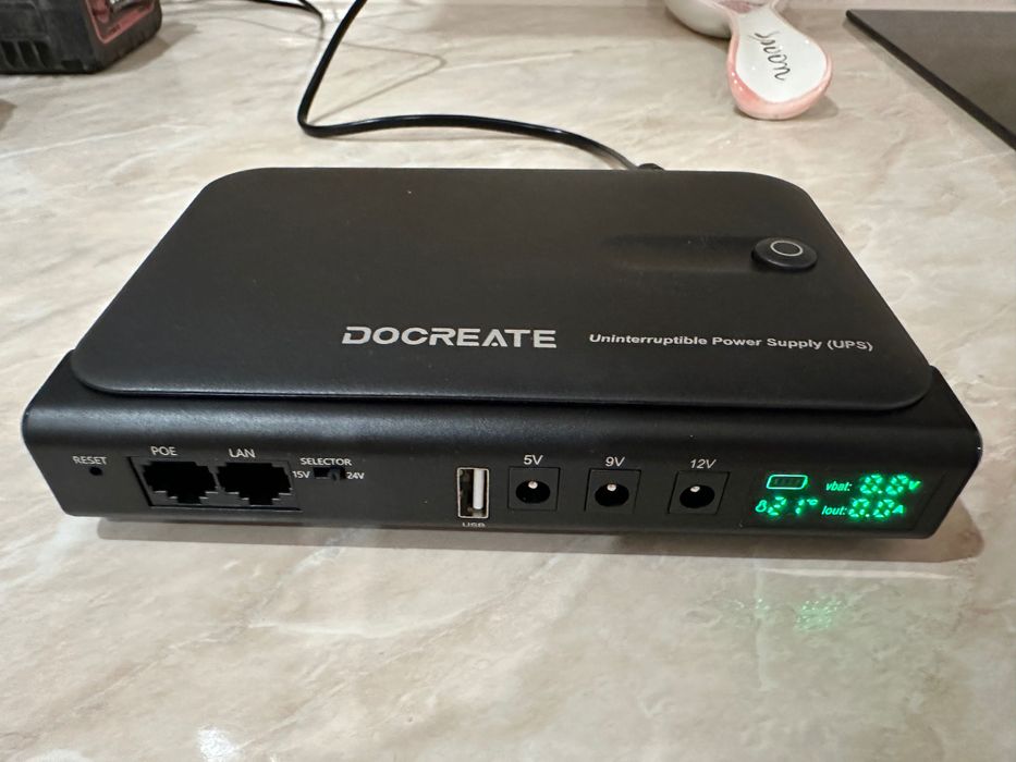 DOCREATE DC1036L - ДБЖ (UPS) для роутера, міні-ПК, IP-камер, та інш.