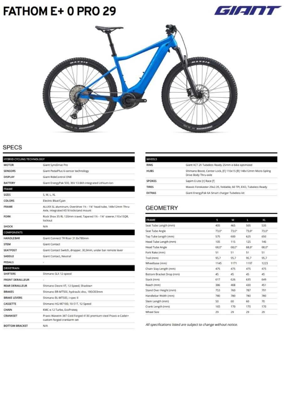 Giant fathom e+ 0 pro best sale 29