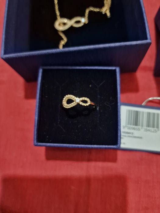 Conjunto anel e fio infinito Swarovski