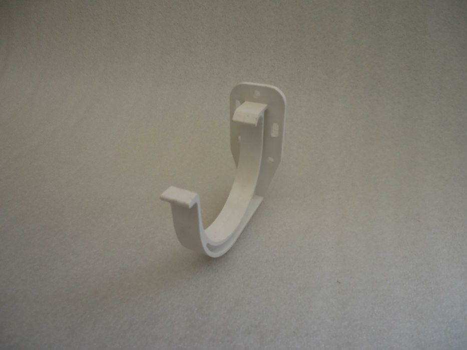 KACZMAREK uchwyt rynnowy hak 100mm biel BIAŁY - WYPRZEDAŻ MAGAZYNU!!!