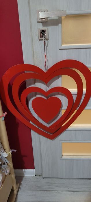 Duże serce drewniane