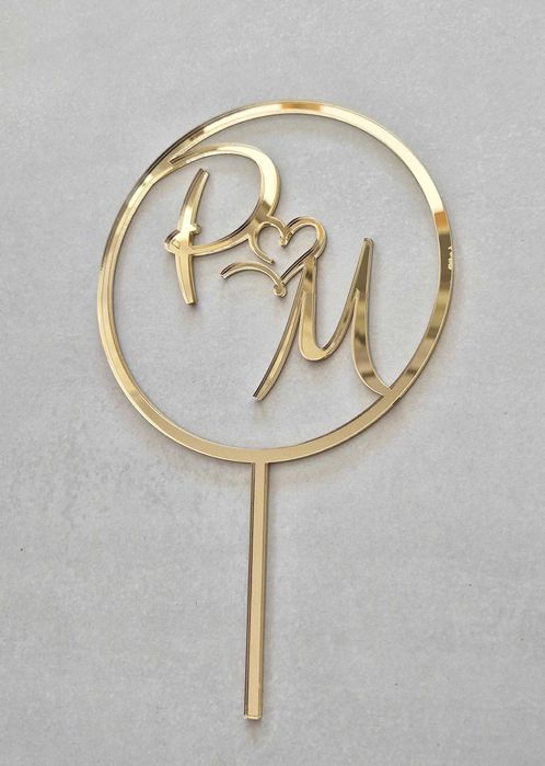 Topper złoty, ślub