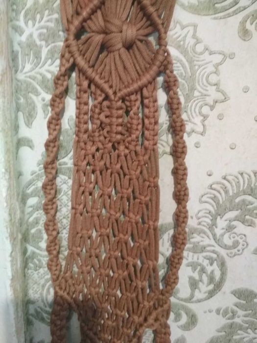 Панно .Макраме.  Подвеска под отрывной календарь. Декор на стену.