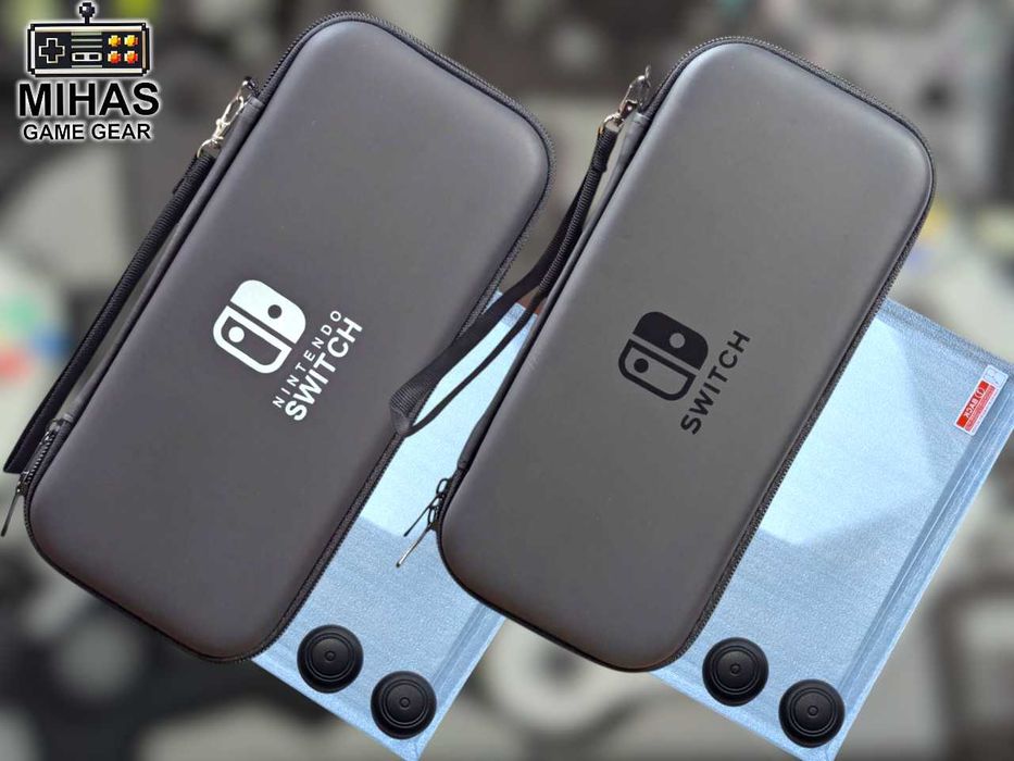 Nintendo Switch v1-v2, OLED– Набір 3в1 чохол, скло, накладки на стіки