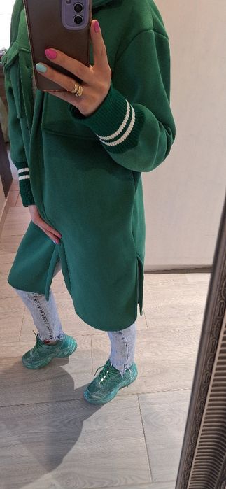 Bluzo_plaszczyk zielony