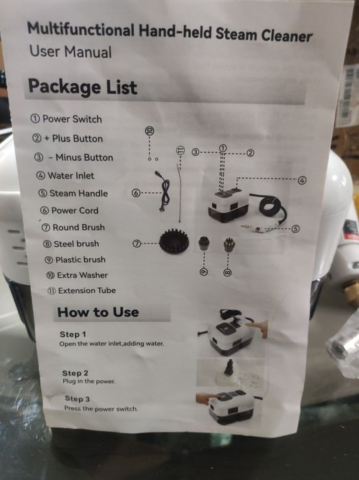 Máquina de limpeza a vapor