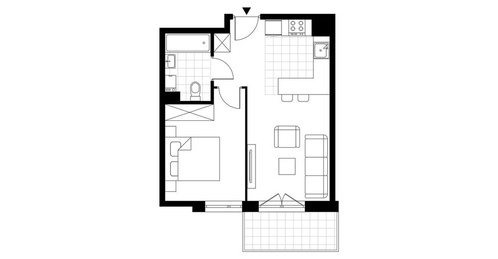 2-pokojowe mieszkanie 39m2 + balkon
