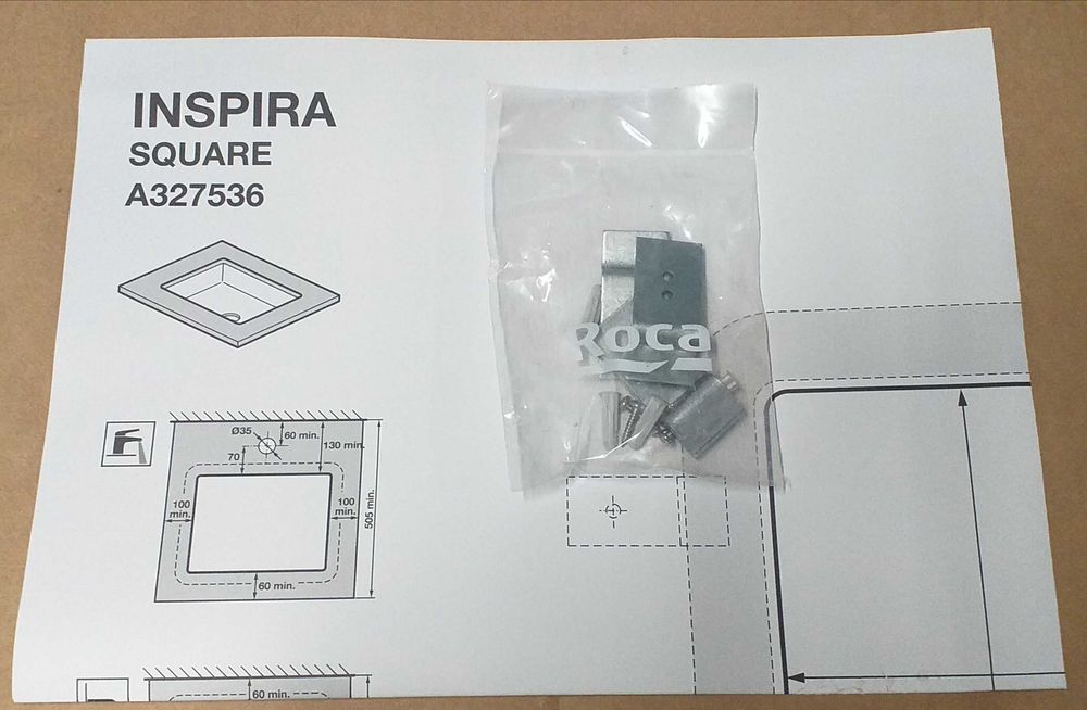 Umywalka podblatowa 43x32 Roca Inspira Square
