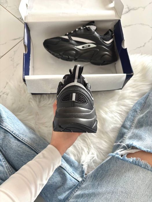 Преміум! Кросівки Dior B22 Black Grey Діор б22, чорні,dior black