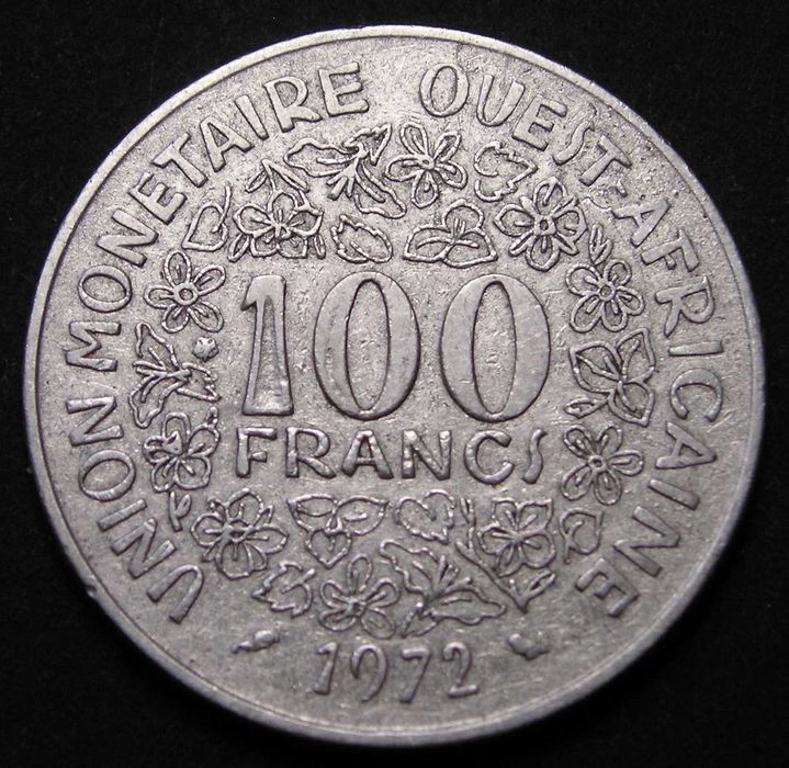 Afryka Zachodnia 100 franków 1972