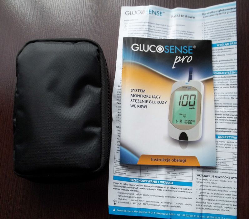 Glukometr - system monitorujący stężenie  glukozy we krwi.