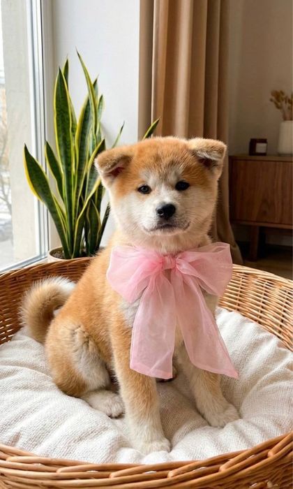 Дівчинка японської  Акіта іну 3 місяці