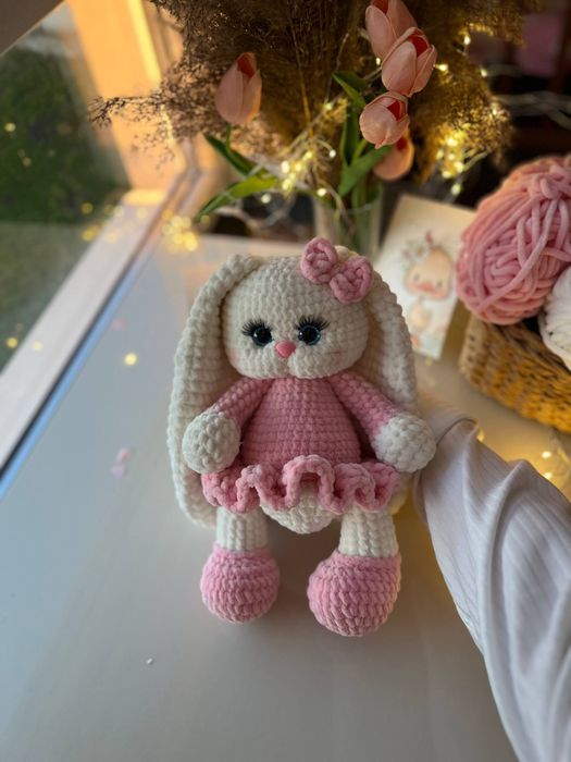 іграшки на замовлення,зайчик в'язаний