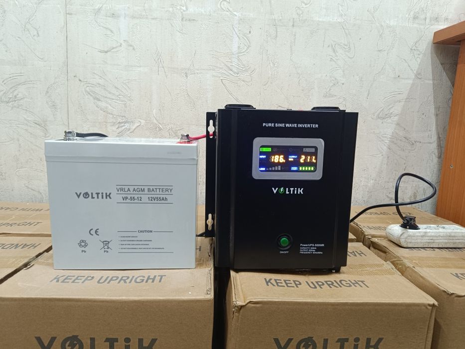 Комплект бесперебойного питания для котла Volt Polska 500wr + АКБ 55A