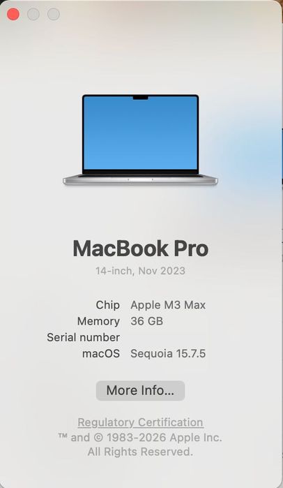 Apple Macbook Pro M3 Max - 36GB - 1TB