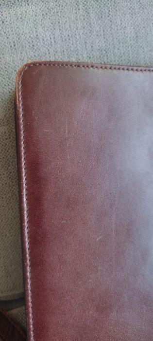 Skórzana aktówka brązowa damska