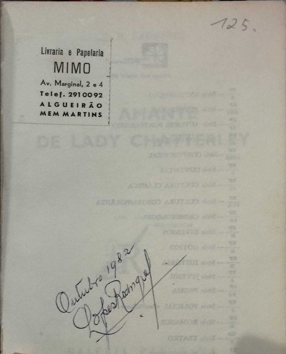 O Amante de Lady Chatterley - D. H. Lawrence (Publicado em 1970)