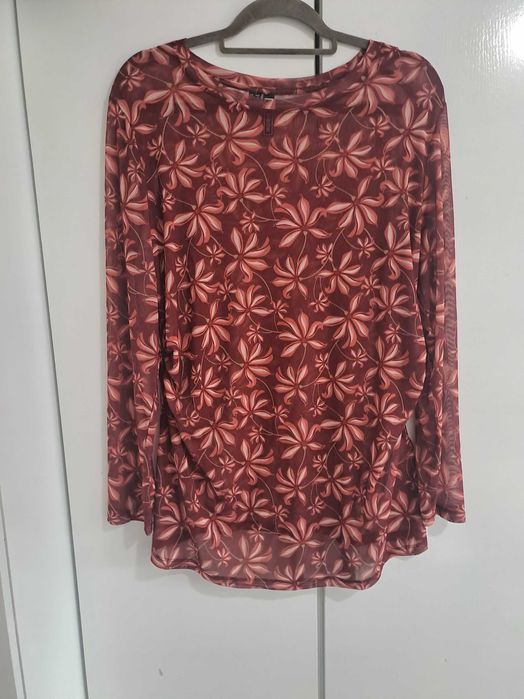 Bluzka bordowa siateczka