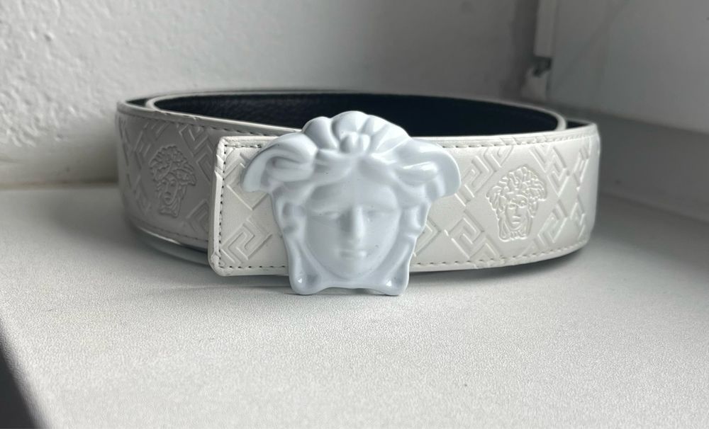 Pasek Versace biały white
