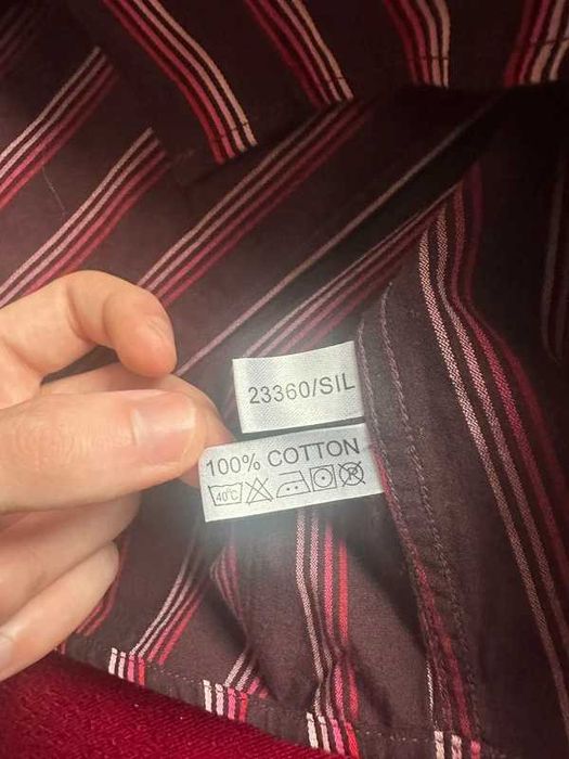 Yves Saint Laurent YSL Koszula Vintage 90s Premium 100% Bawełna Paski Logo Rzadki Model