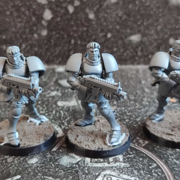 Warhammer 40k space marine conversion 4x Black Templar Neophyte