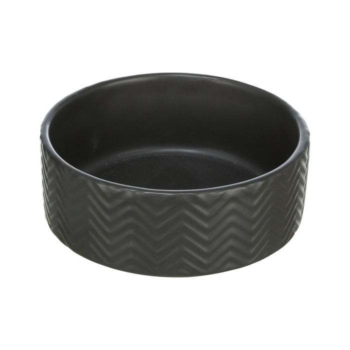 Trixie Miska ceramiczna, dla psa/kota, czarny mat, 0.4 l/o 13 cm