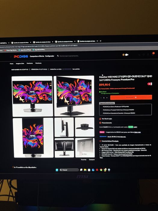 Monitor Gaming MSI 2k MAG 271QPX QD-OLED