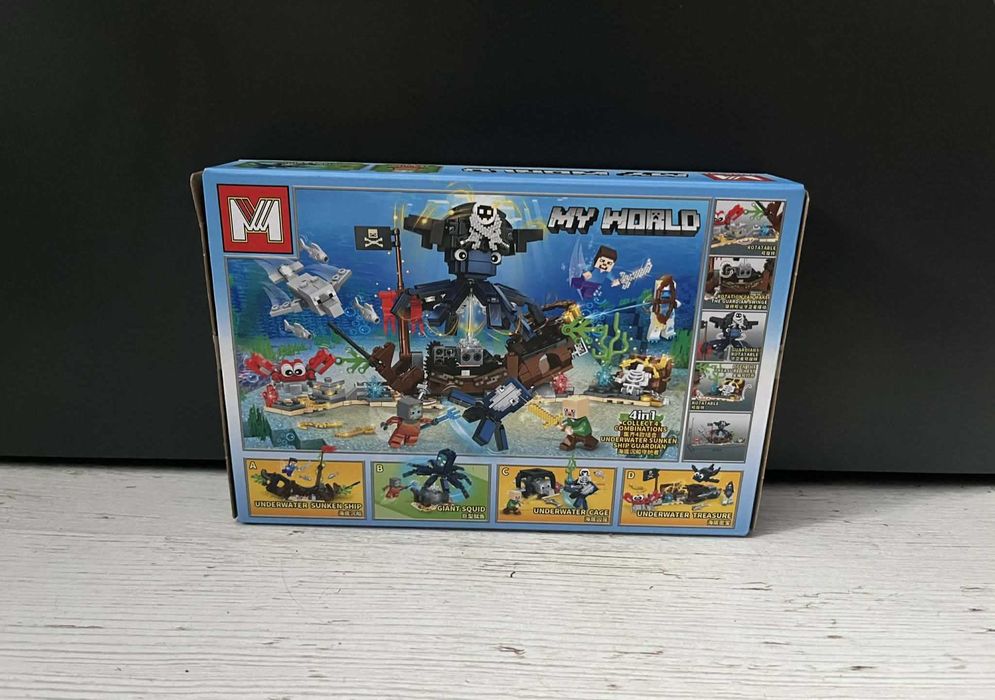 klocki konstrukcyjne z gry minecraft ogromna ośmiornica 132pcs MG832B