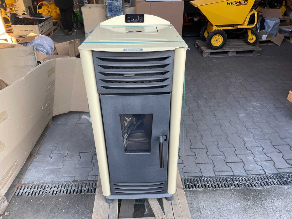 Piec powietrzny ekologiczny na pellet HELENA 8 kW cappuccino A+ II Gat