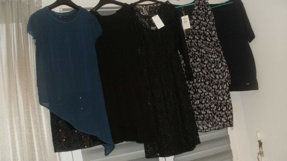 Zestaw ciemnych ubrań damskich S/M/L -m.in. Nike, Mango- mega paka