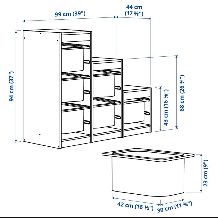 Móvel arrumação criança ikea
