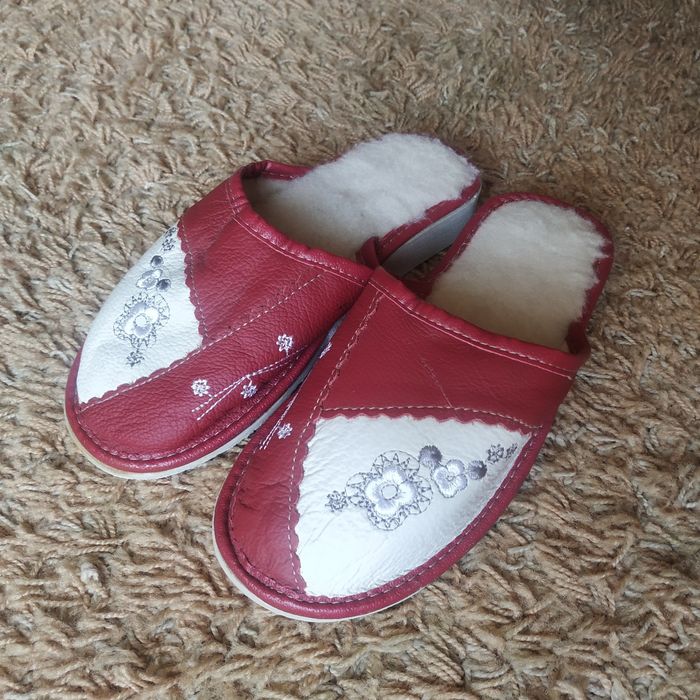 Шкіряні Тапочки на Овчині Утеплені (36-46р) / Жіночі, чоловічі