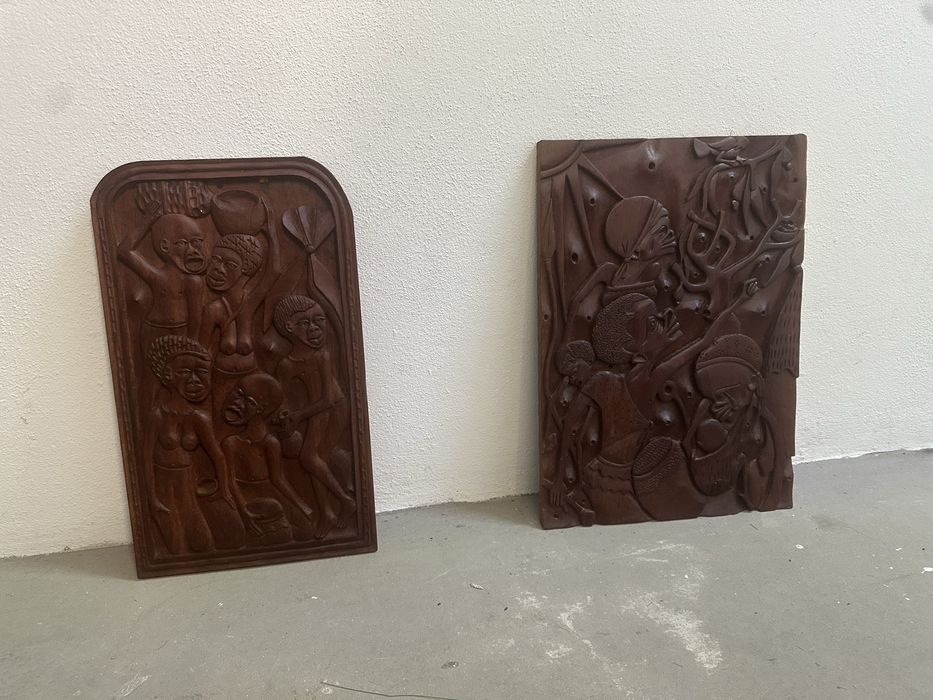 2 Quadros de Madeira africana